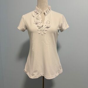 Lilly Pulitzer Frida Luxletic Flower Polo Size S